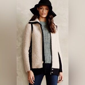 Anthropologie - Sparrow - Jacket - Cream Tan with Black Detailing